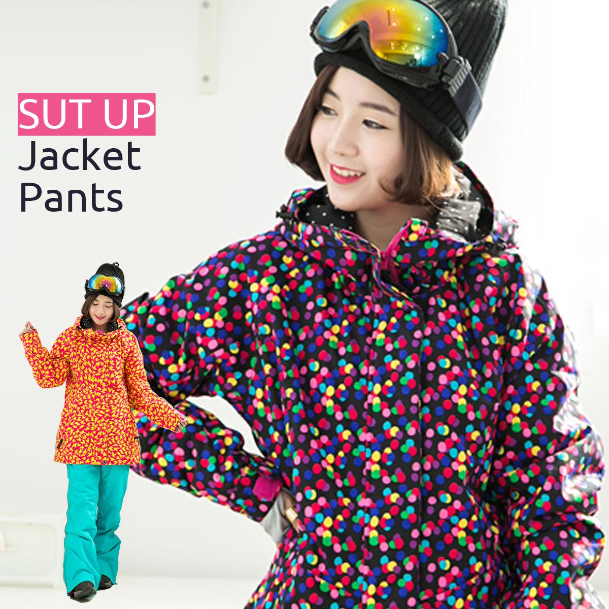楽天市場】スノボウェア スキーウエア レディース 上下セット
