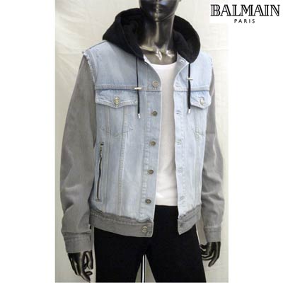 楽天市場】バルマン BALMAIN メンズ アウター ジャケット デニム ロゴ