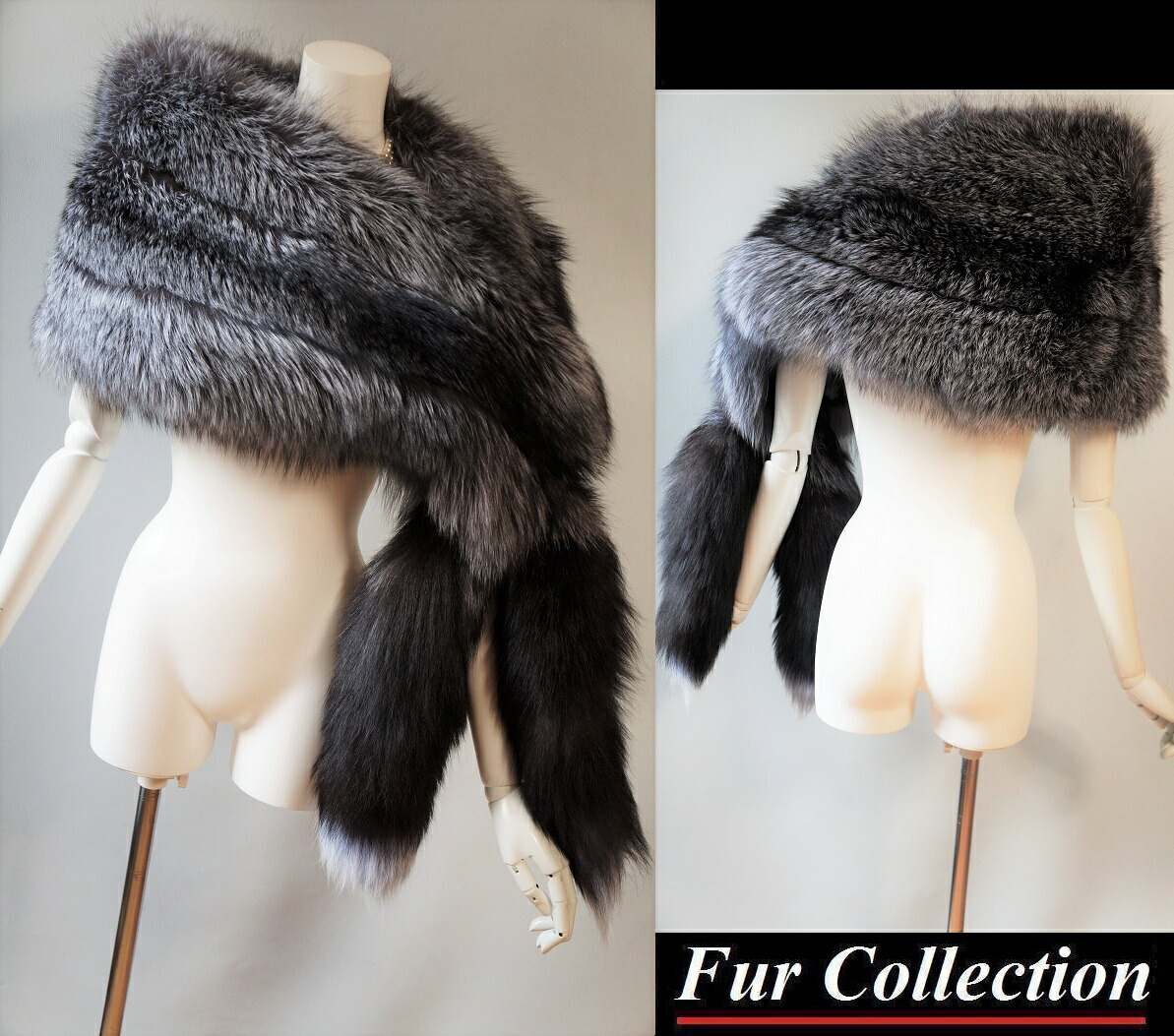 楽天市場】シルバーフォックスファーショール/毛皮ストール/ポンチョ