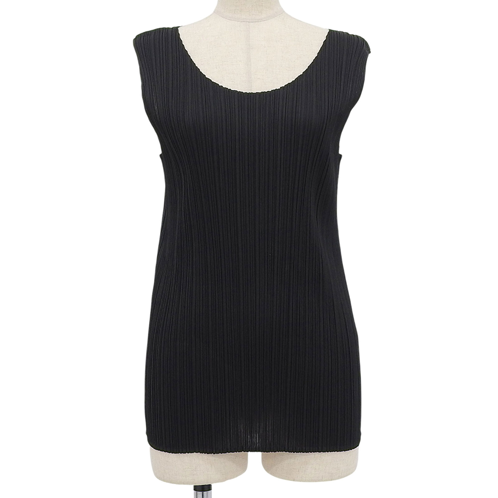 楽天市場】プリーツプリーズ ノースリーブ ブラックの通販