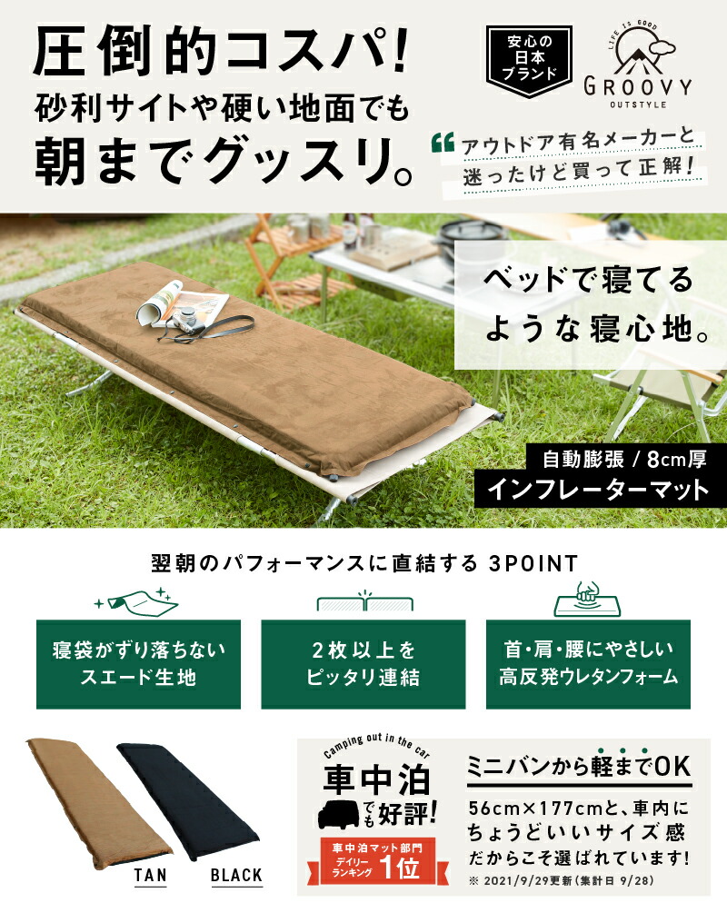 楽天市場】SALE 【 累計20000個販売 】車中泊 マット インフレーター