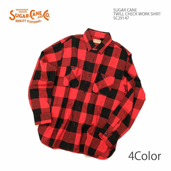楽天市場】シュガーケーン SUGAR CANE SC29147 ツイルチェック ワーク