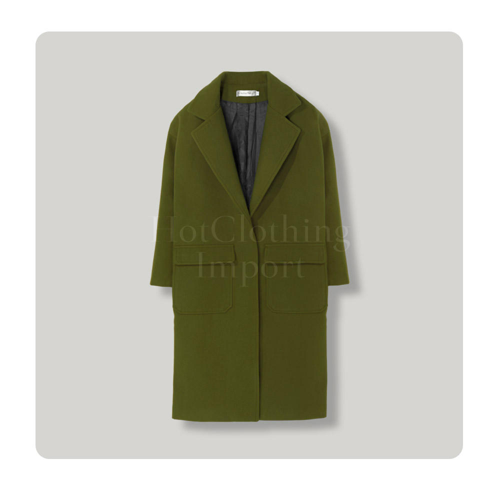 楽天市場】Bigフラップポケット チェスターコート 無地 ボタン ロング