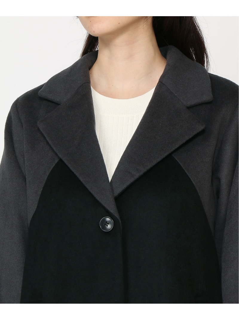 楽天市場】【SALE／50%OFF】(W)ウールバイカラータックコート HARE