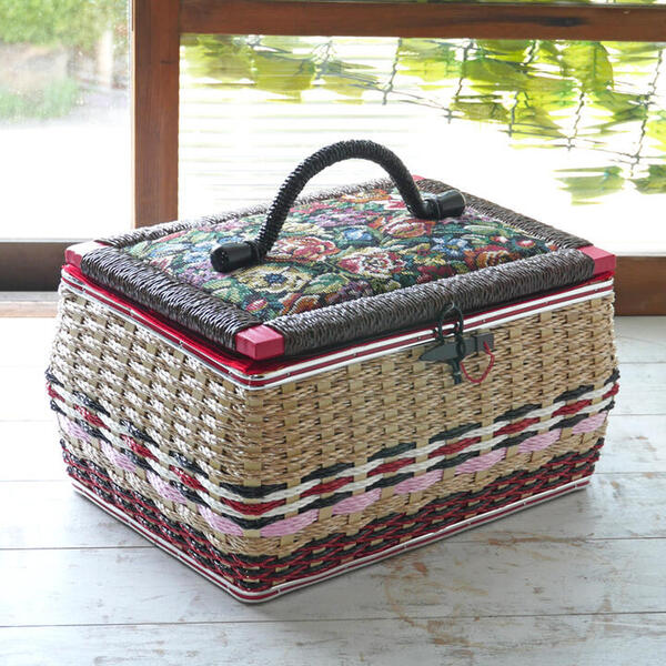 楽天市場】国産手編みの裁縫箱 ソーイングバスケット 日本製