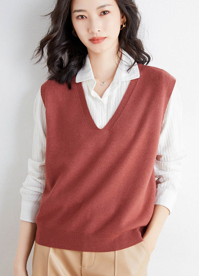 楽天市場】ベスト レディース vネック 無地 ニットベスト ノースリーブ