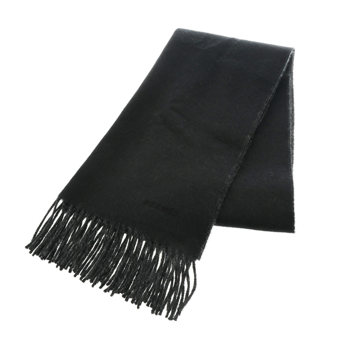 楽天市場】エルメス HERMES カシミヤマフラー レクトヴェルソ ブラック