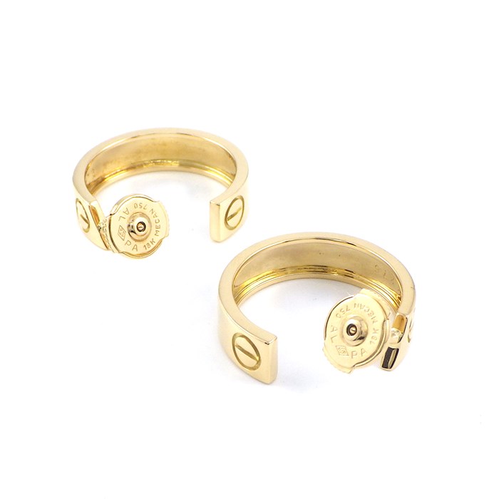 楽天市場】カルティエ Cartier ピアス ラブピアス フープ K18YG 【中古