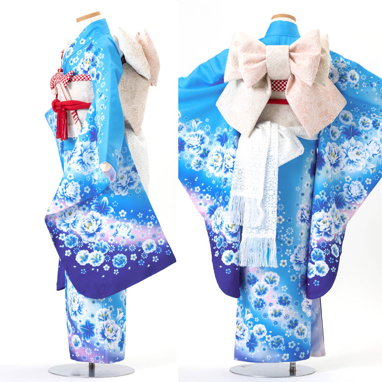 楽天市場】【レンタル】七五三 着物 7歳 四つ身セット(結び帯セット