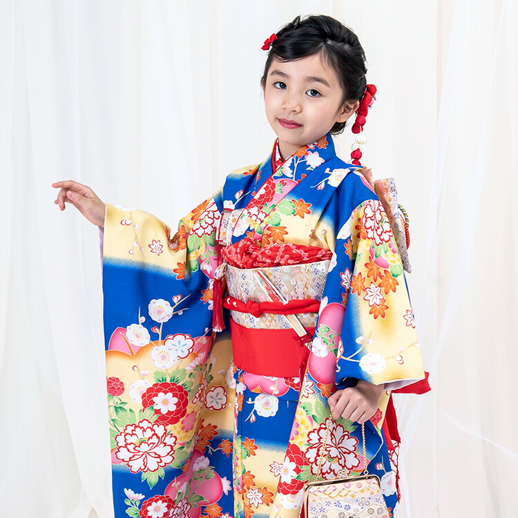 楽天市場】七五三 着物 7歳 四つ身セット(結び帯セット) 女の子 16点