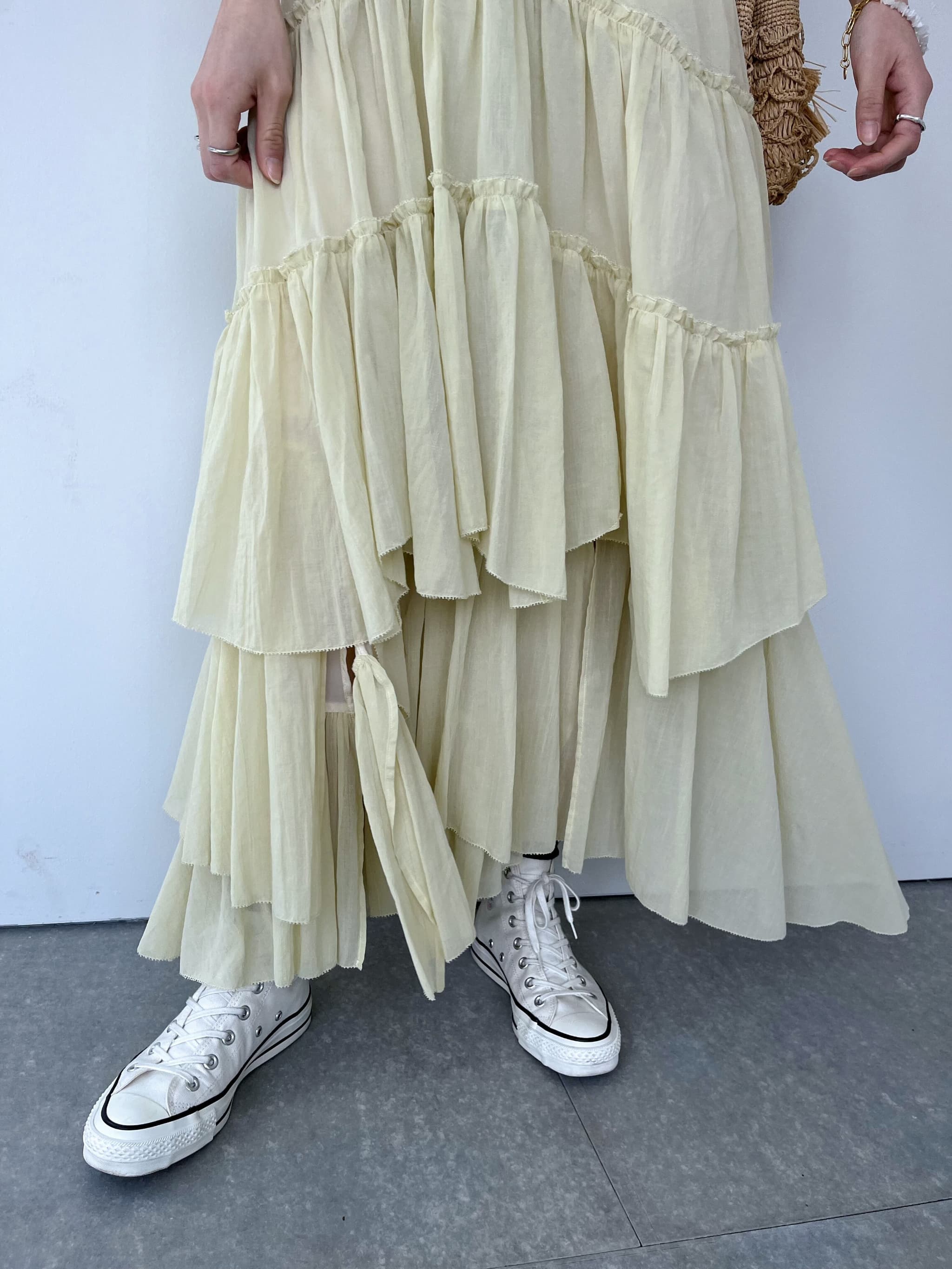 楽天市場】【CASA FLINE】 コットンティアードスカート カーサフライン