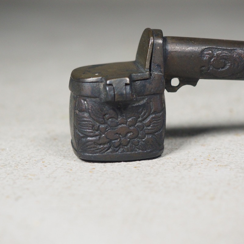 楽天市場】矢立 墨壺 雲竜に牡丹文様 0082文具 書道具 墨 筆 【中古