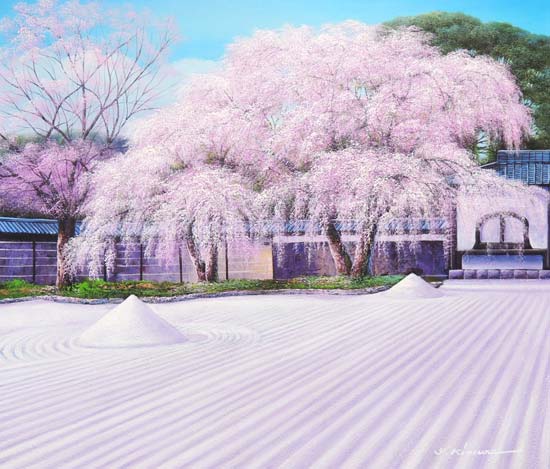 楽天市場】絵画 油絵 高台寺の桜 F20号 （木村由記夫） 送料無料