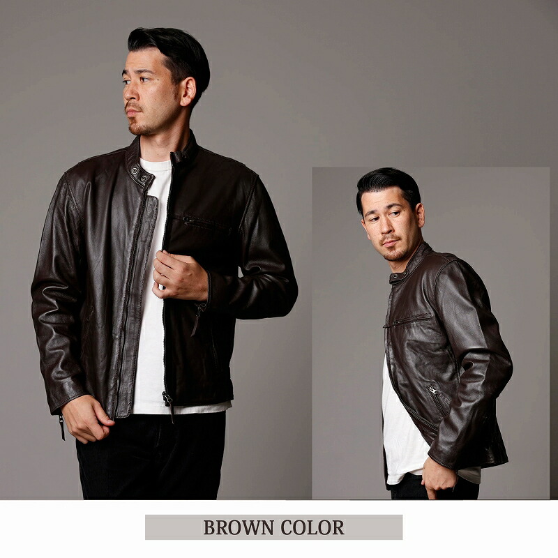 楽天市場】シングルライダースジャケット 本革 メンズ レザー