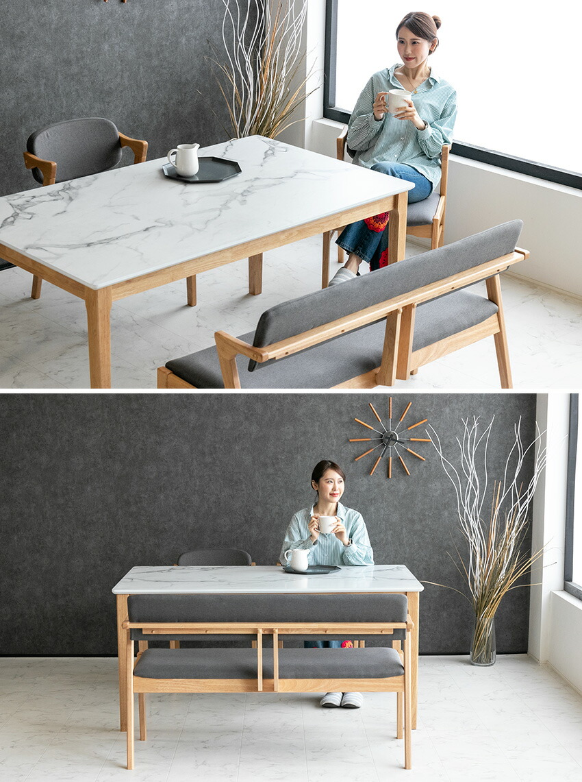 楽天市場】【送料無料】ダイニングテーブルセット 6人掛け 大理石柄