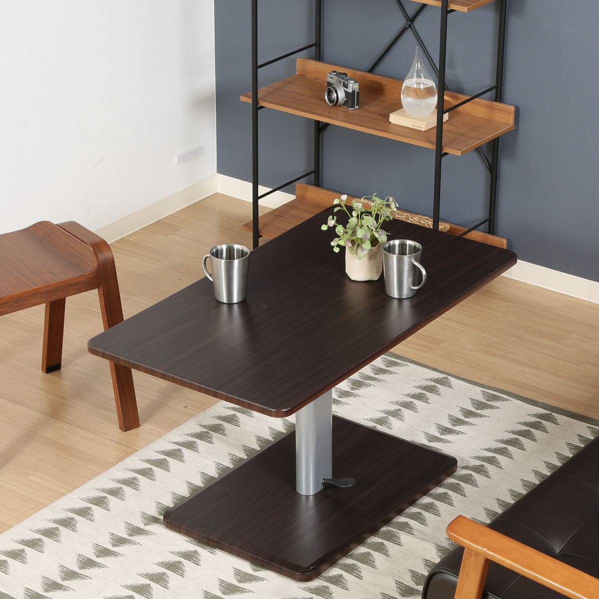 楽天市場】昇降テーブル 幅90cm 高さ調整 ペダル式 （ リビング