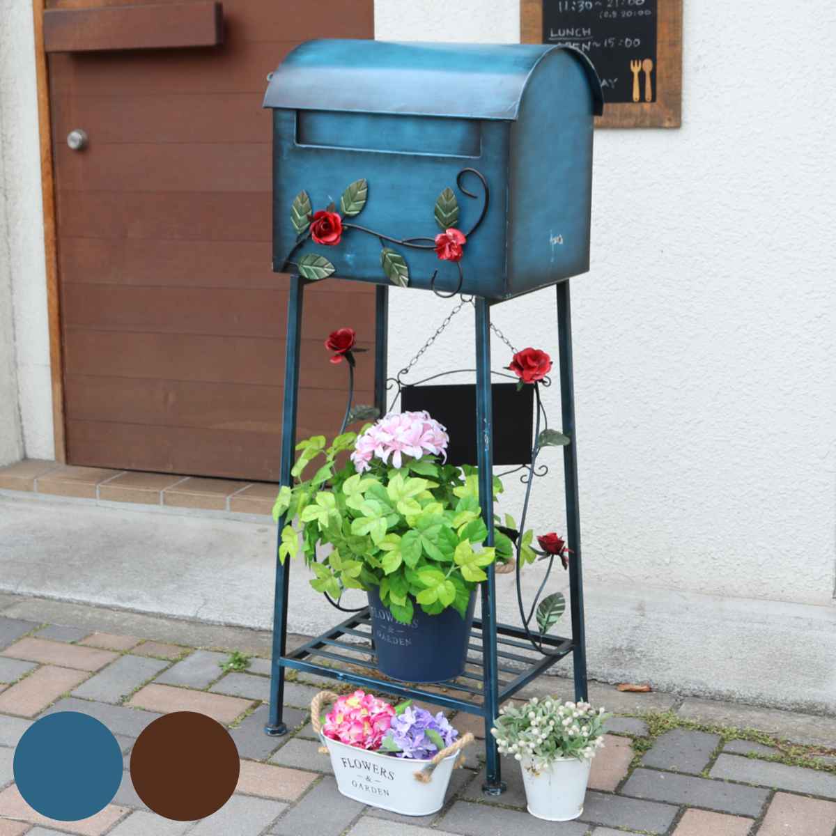 楽天市場】ポスト ローズ 横型 （ 送料無料 郵便ポスト ガーデンポスト