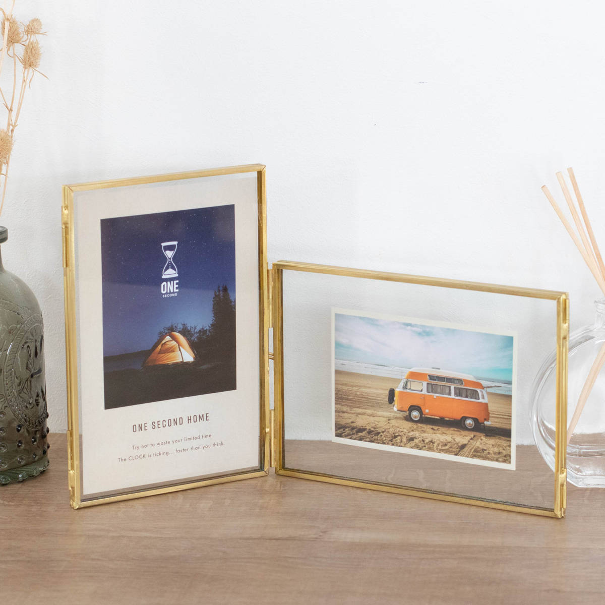 楽天市場】フォトフレーム マルチフェイス メタルフレーム ハガキ判 2