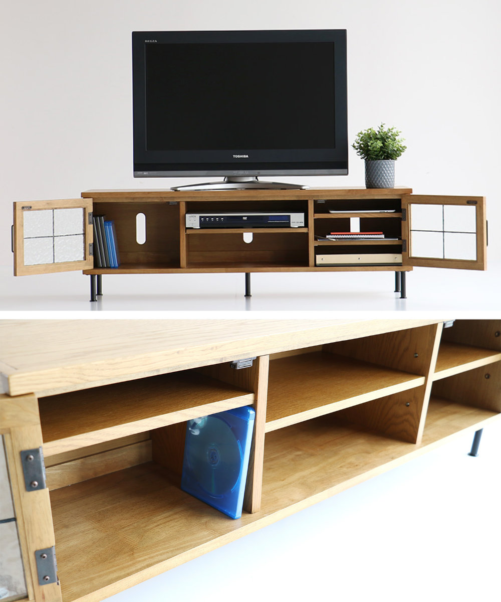 楽天市場】テレビ台 ローボード 天然木 ヴィンテージ調 Rasic 幅118cm