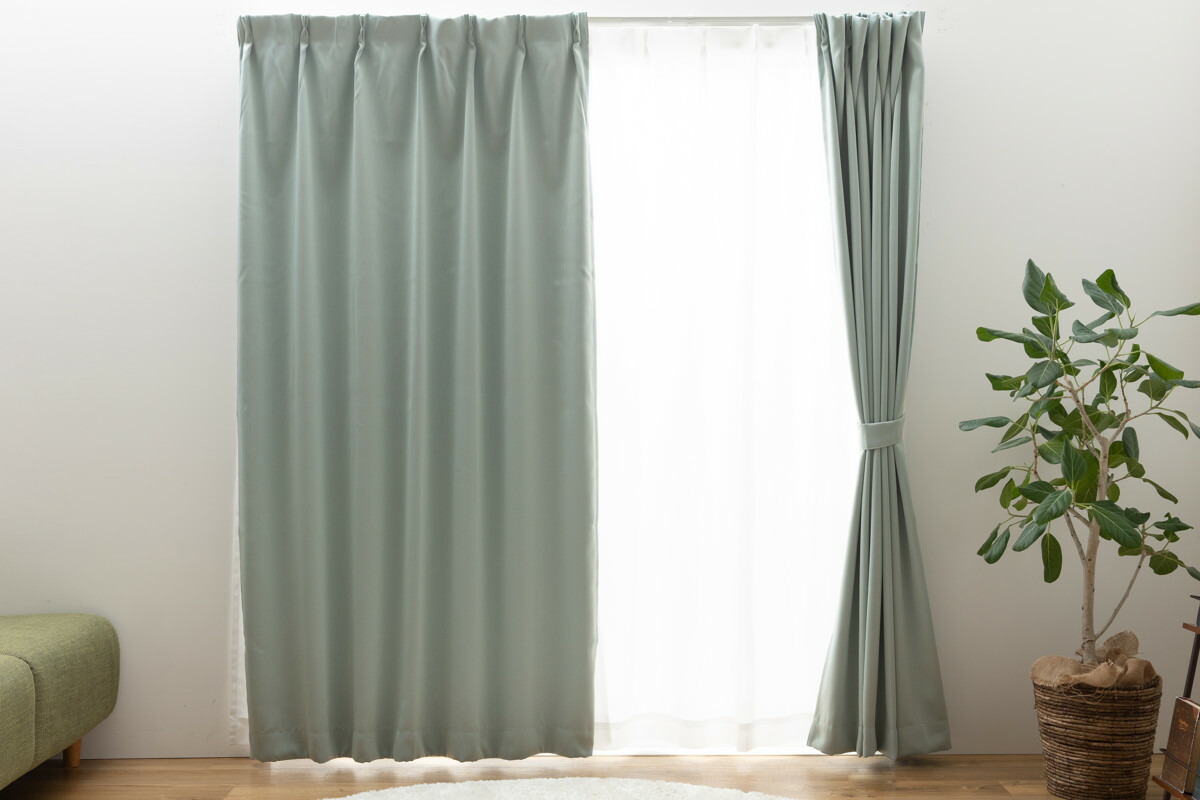 ケユカ タック付き遮光カーテン&レースセット 掃き出し窓用 ケユカ