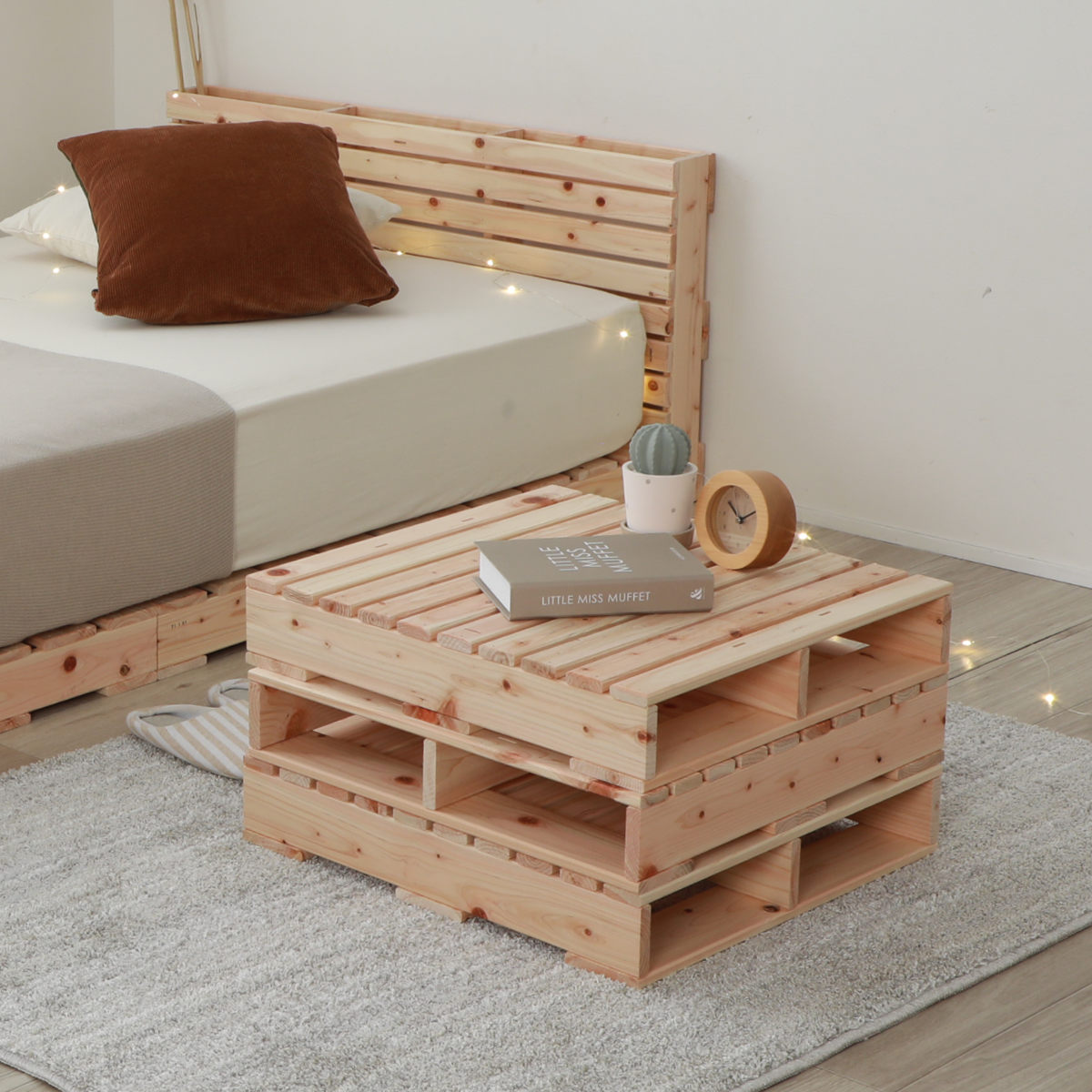 楽天市場】繊細すのこ パレットベッド ハーフパレット 4枚入り 国産