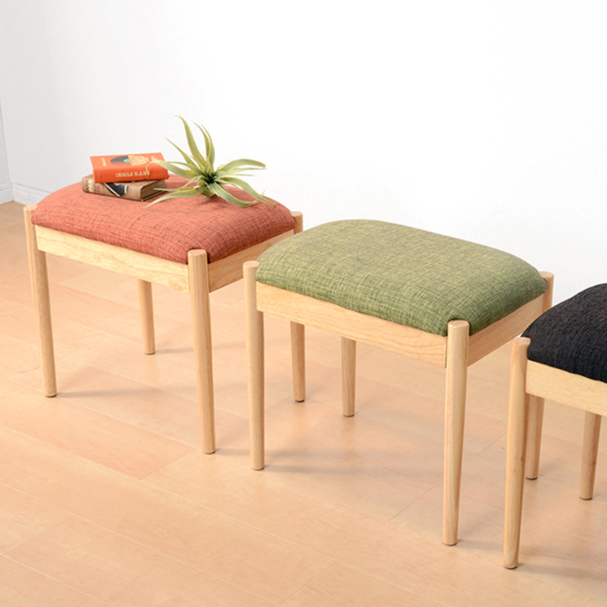 楽天市場】スツール 角型 木製 ナチュラルフレーム 高さ43cm （ 椅子
