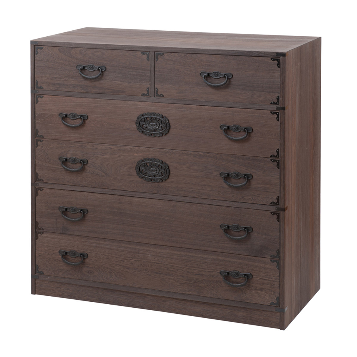 楽天市場】焼桐タンス 5段 民芸調 桐箪笥 日本製 幅100cm （ 桐タンス