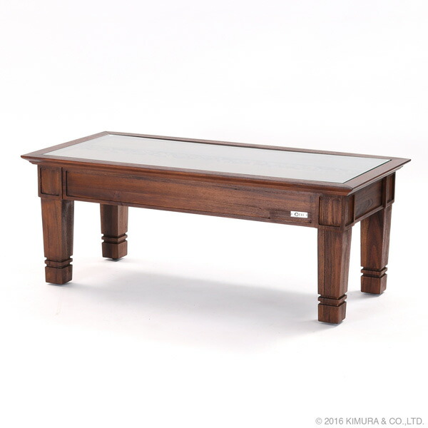 楽天市場】アジアン家具 ローテーブル ガラス センターテーブル 木製