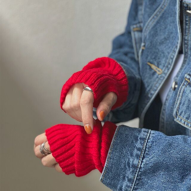 楽天市場】ネコポス配送 リブ アームウォーマー ネオングリーン