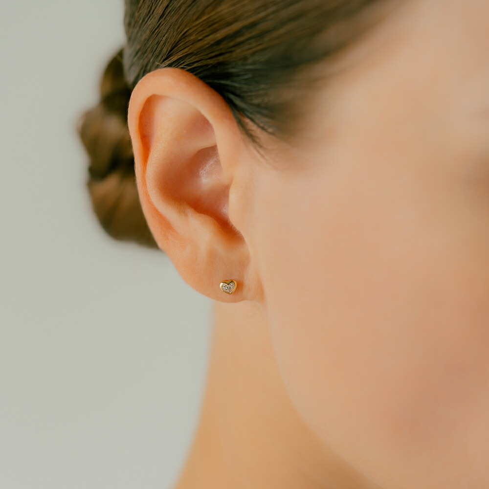 楽天市場】K18/PT ハートシェイプ ダイヤモンド ボディピアス │ 16G