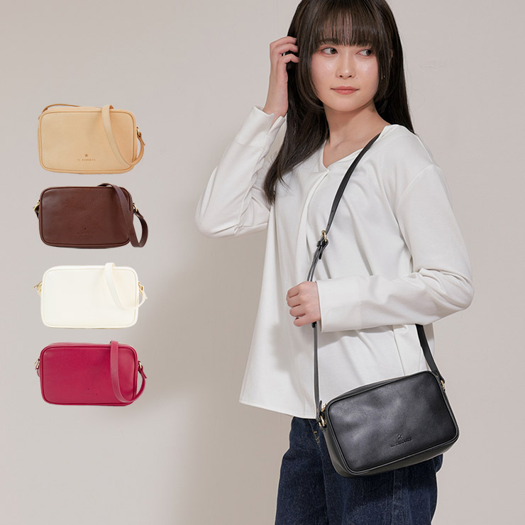 楽天市場】イルビゾンテ IL BISONTE レザースクエアショルダーバッグ