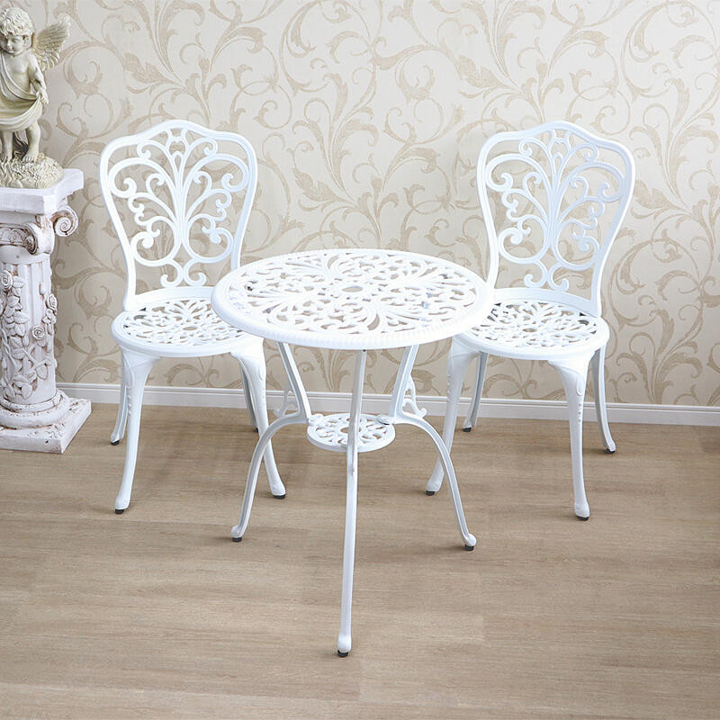 楽天市場】ガーデンファニチャー チェアホワイト アンティーク