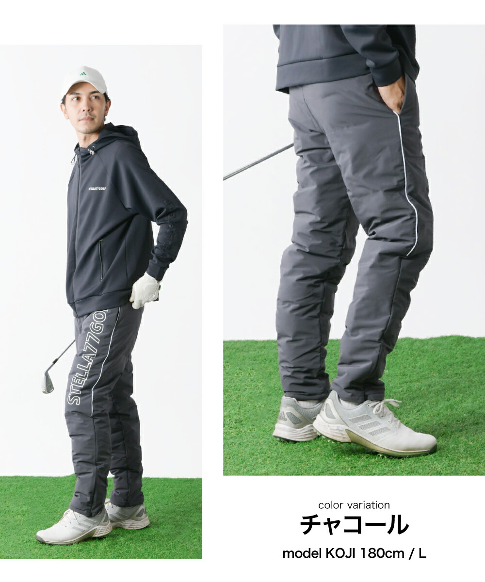 楽天市場】ゴルフウエア ゴルフパンツ 中綿ゴルフストレッチパンツ