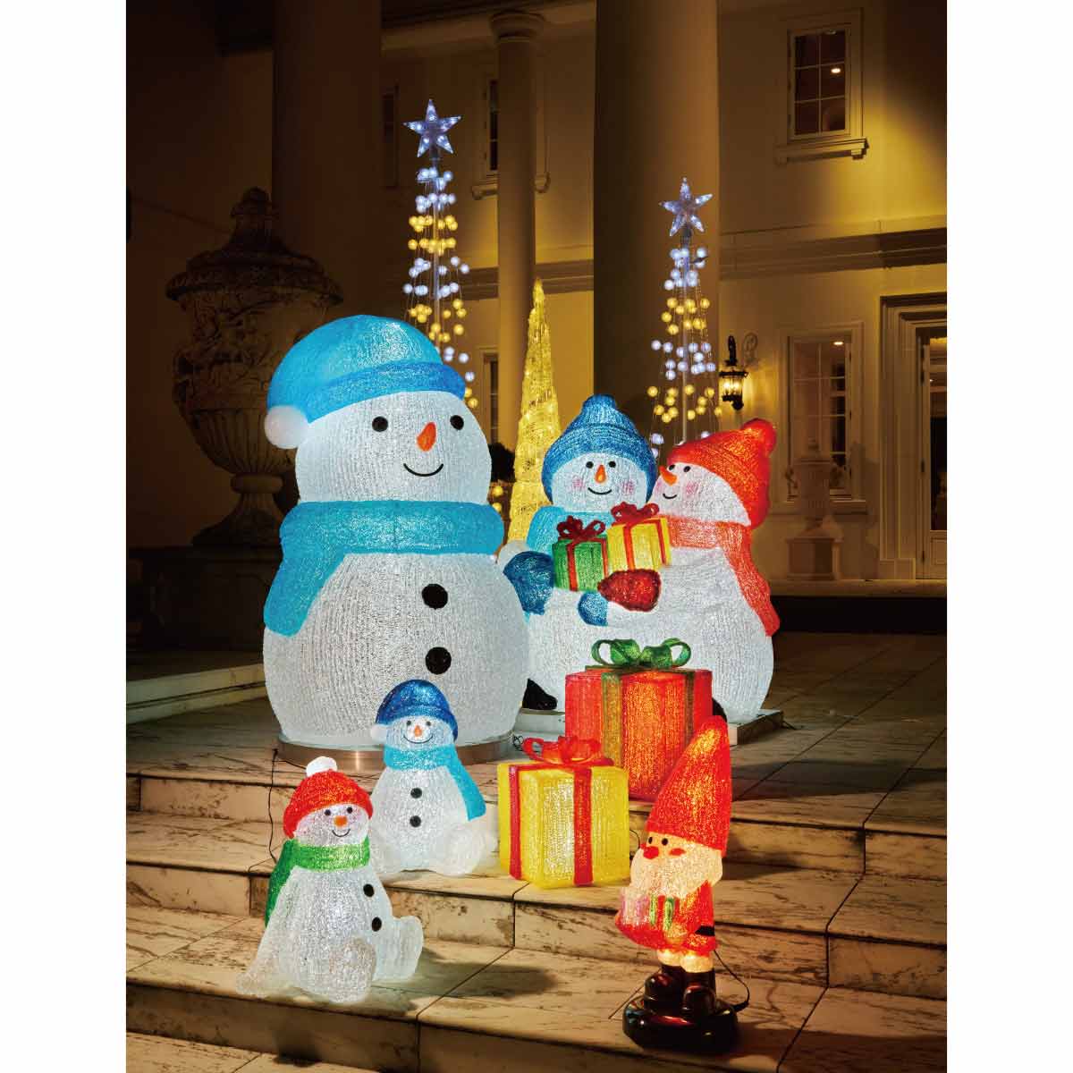 楽天市場】LEDモチーフ サンタの森 ギフトボックス 高さ48cm 1台送料