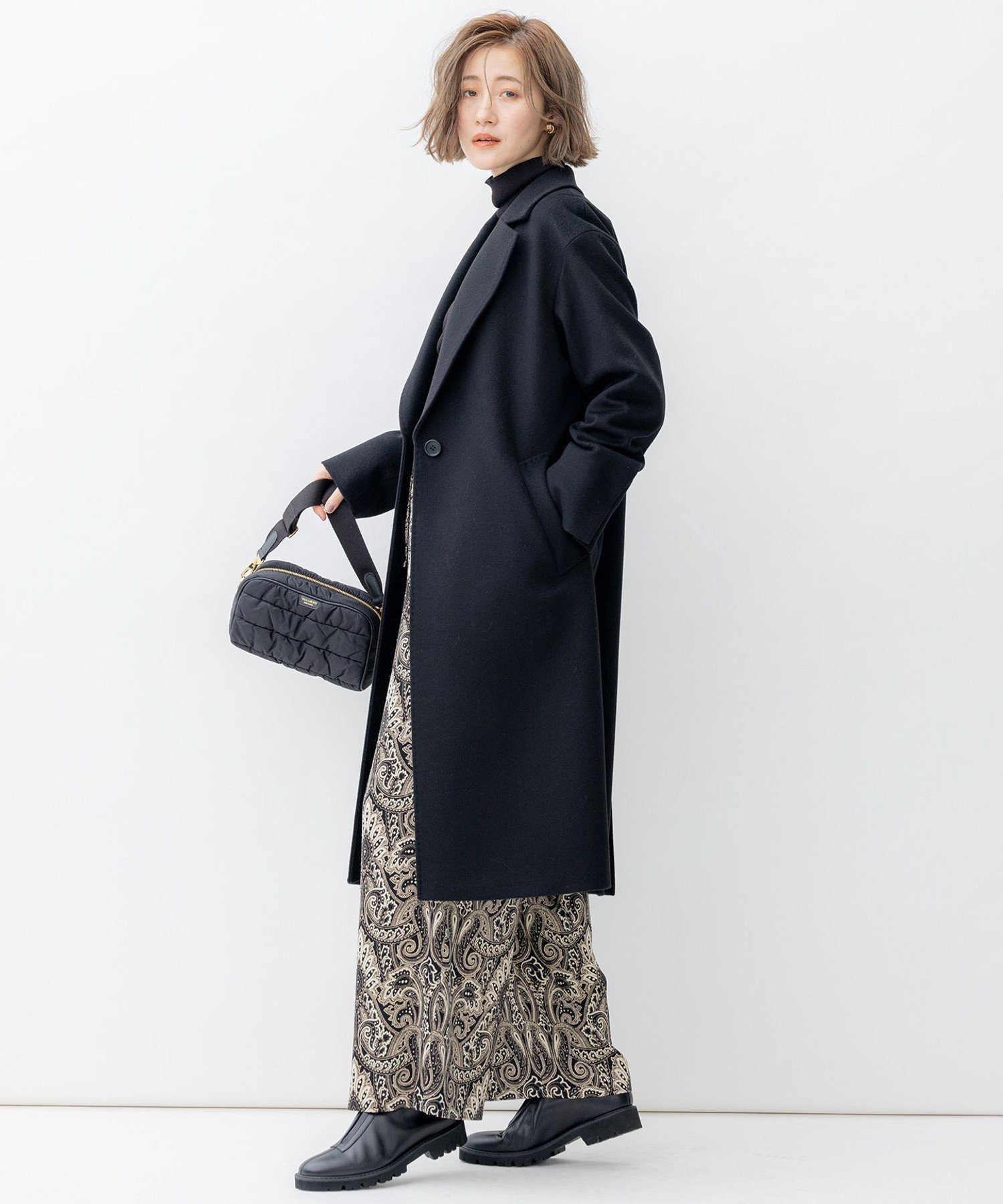 23区｜【滝沢眞規子さん着用】ウールカシミヤビーバー チェスター