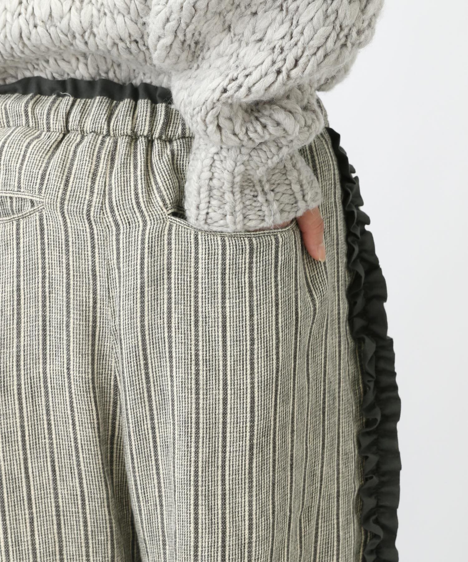 studio CLIP｜《natural by clip》リネンツイルサイドフリルパンツ