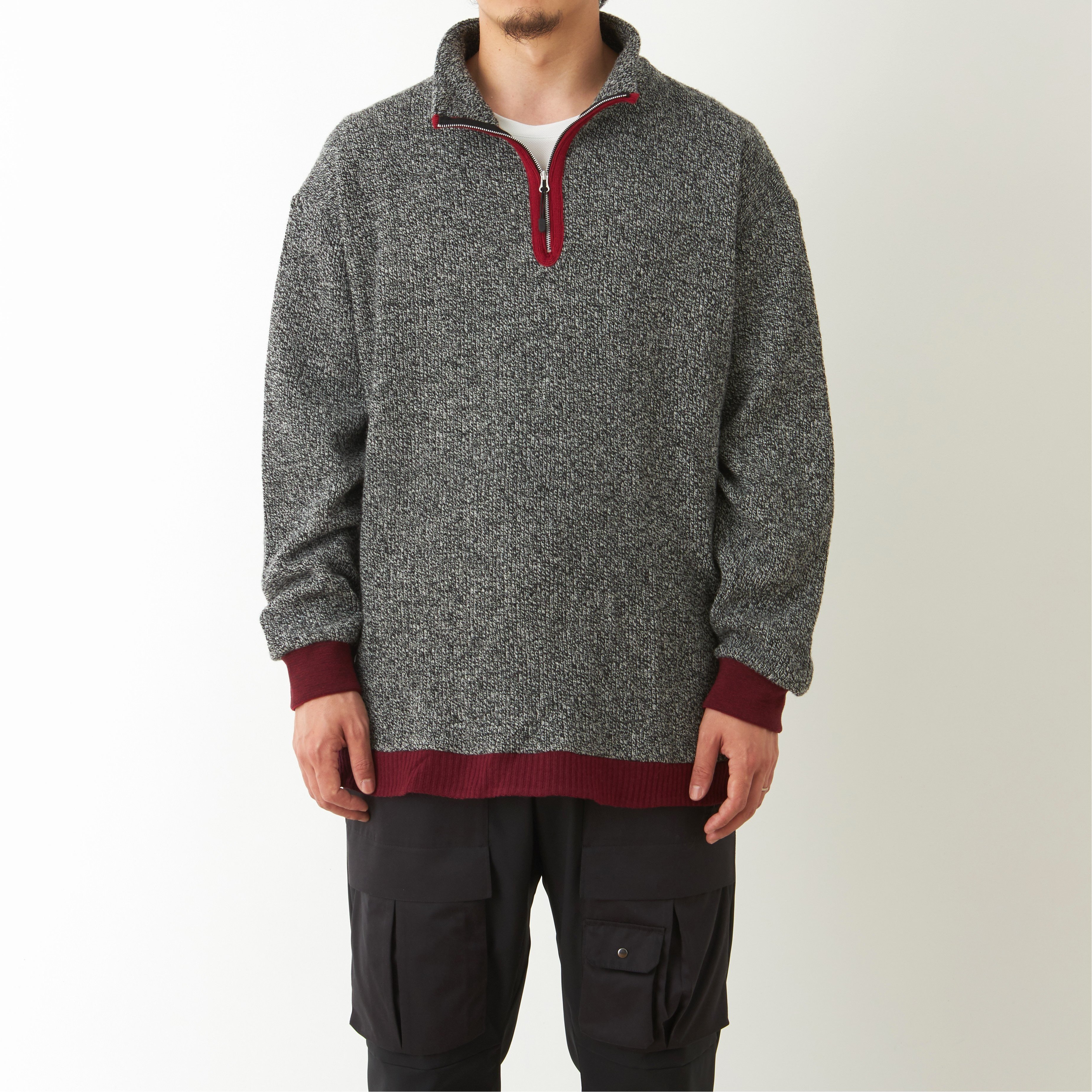 White Mountaineering｜(M)HALF ZIP KNIT PULLOVER | Rakuten Fashion