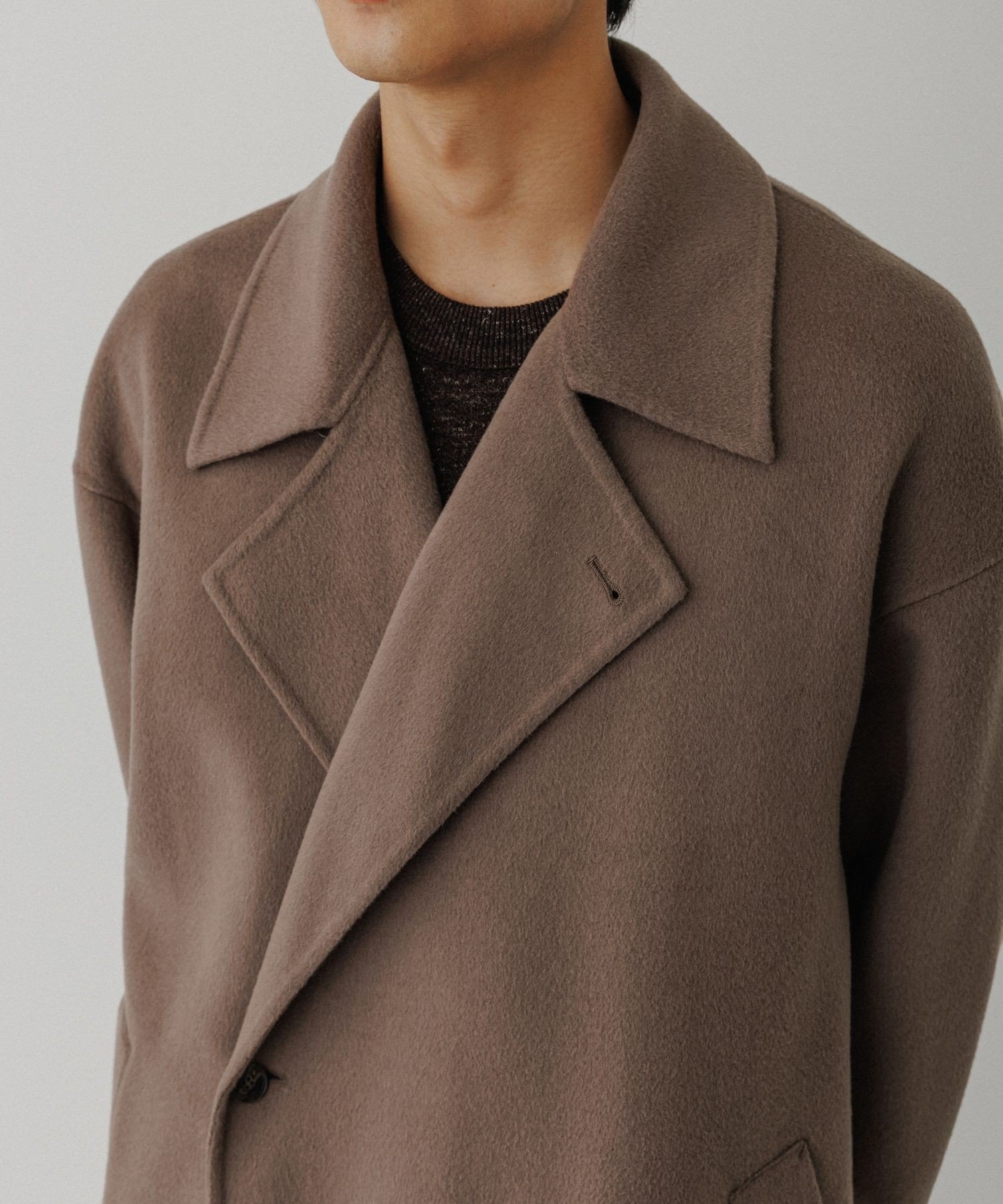 ADAM ET ROPE'｜メリノウール ダブルフェイス セミダブルコート