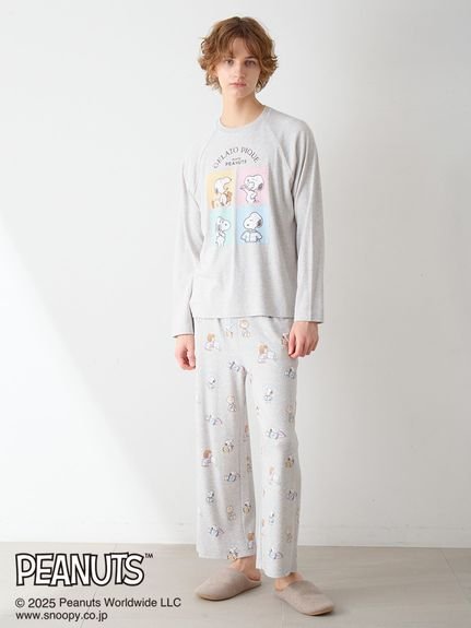 gelato pique｜【PEANUTS】【HOMME】オリジナルアート 総柄ロング