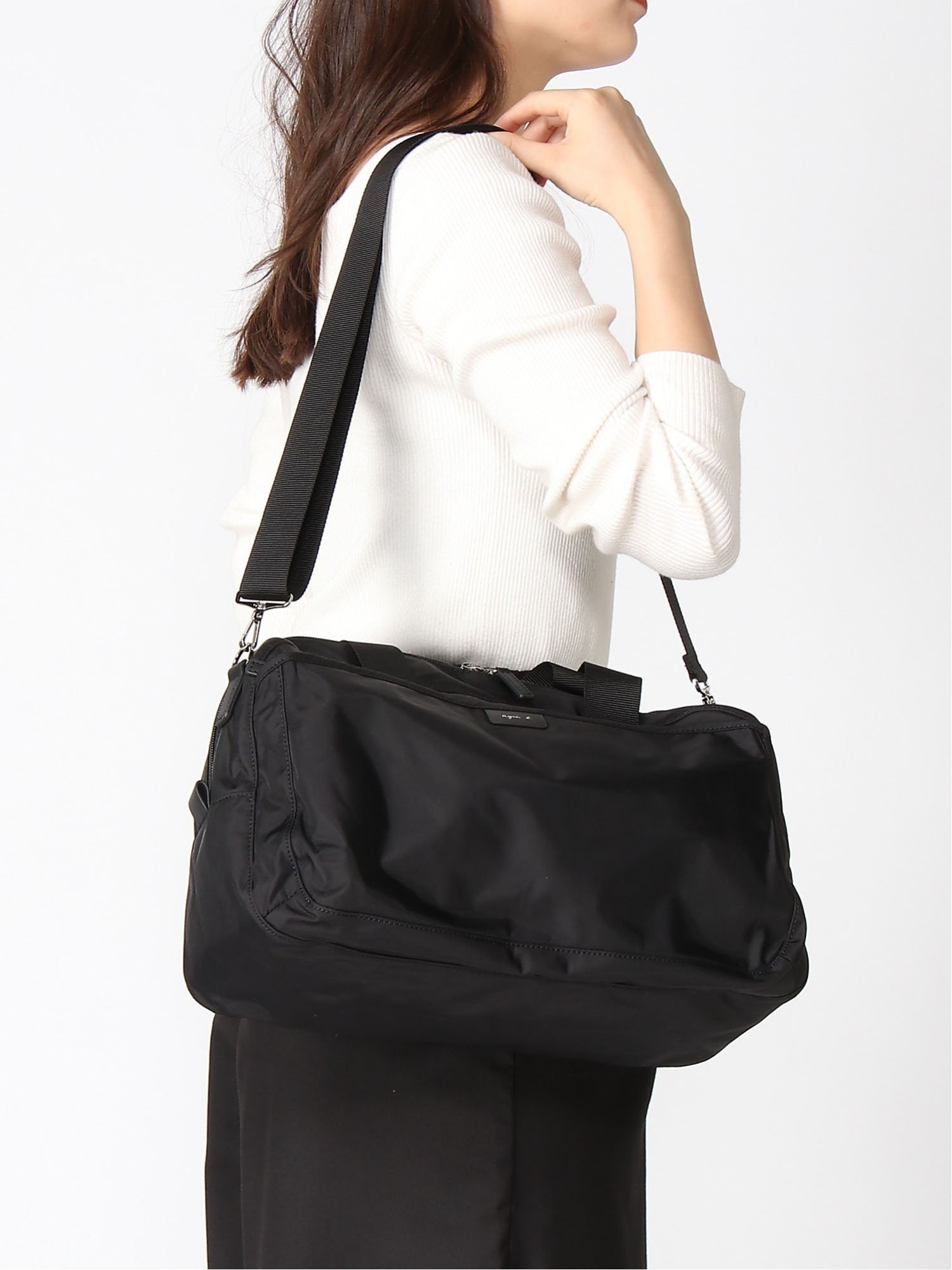 agnes b.｜ナイロン 2wayボストンバッグ 