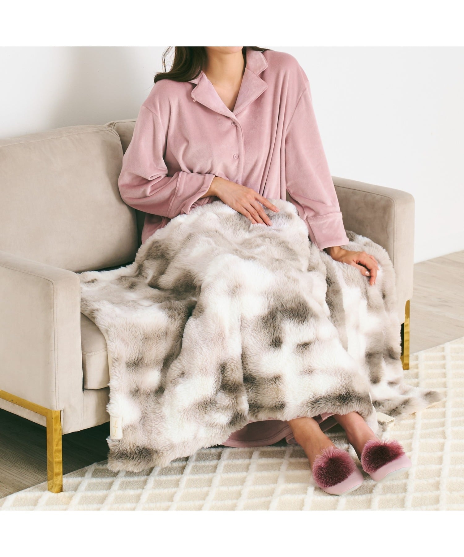 Francfranc｜ヒーター付きブランケット グレー | Rakuten Fashion(楽天