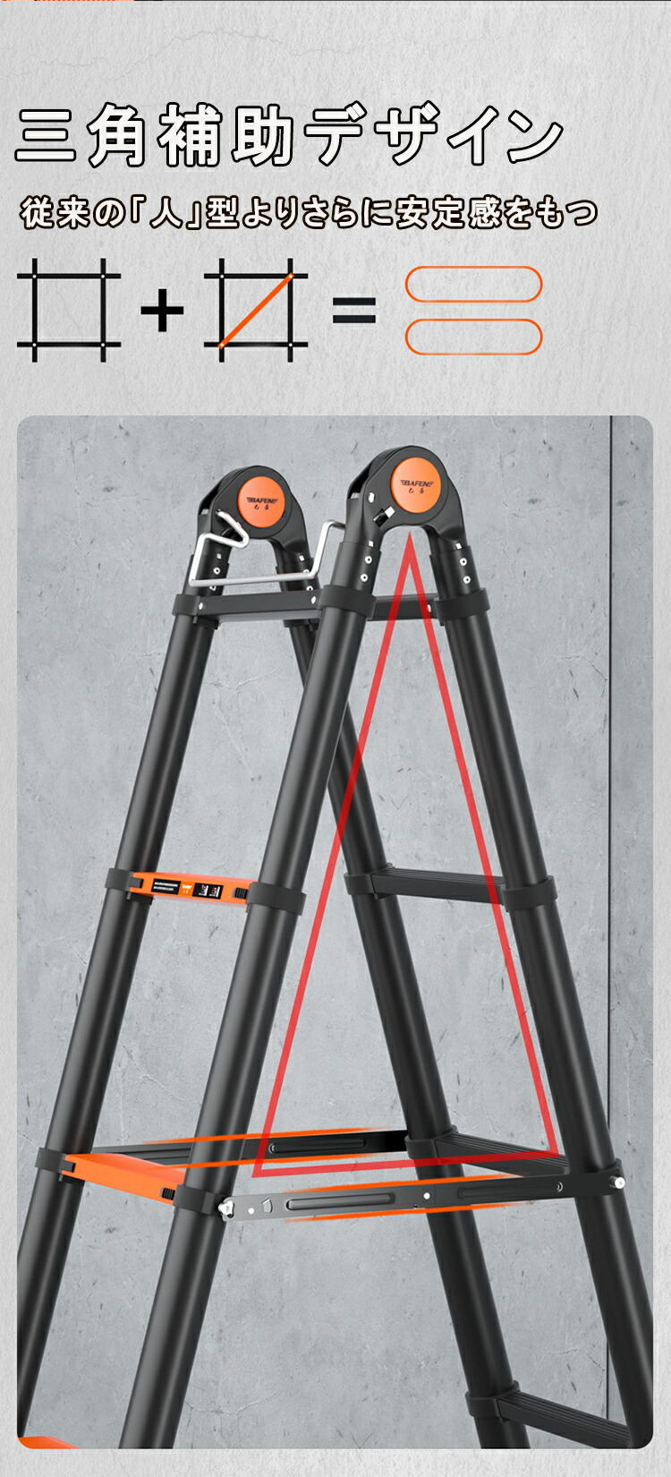 楽天市場】伸縮はしご はしご 2.9m+2.9m 最長5.8m 耐荷重150kg 伸縮