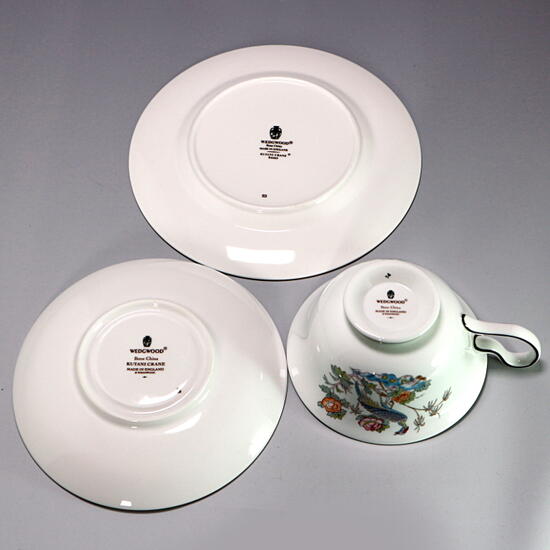 黒壺美品】ウェッジウッド☆クタニクレーン☆ディナーセット（4名様） 黒