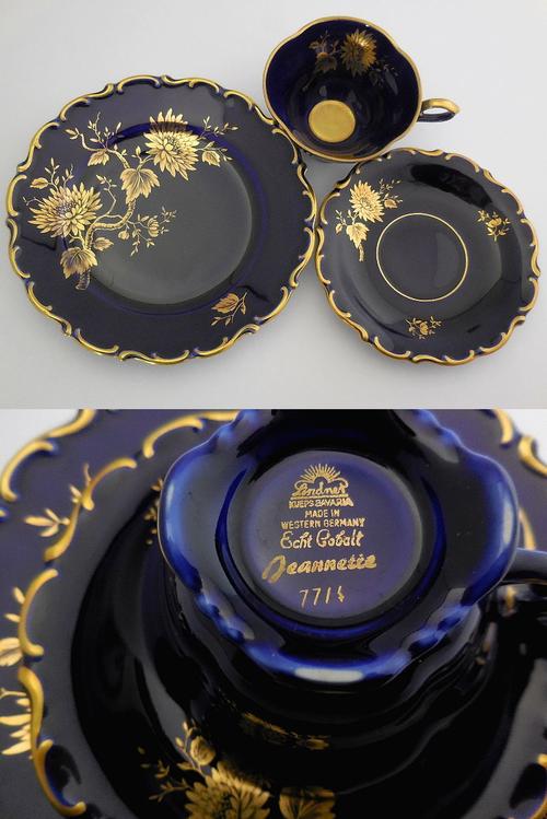 楽天市場】ドイツ ババリア Bavaria コバルトブルー ティーカップ