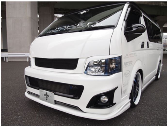 ハイエースナロージョーカーデザインフロントバンパーワイドルックEuro
