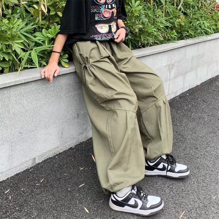 楽天市場】MODISH GAZE サイドポケット付き ワイドカーゴパンツ（裾