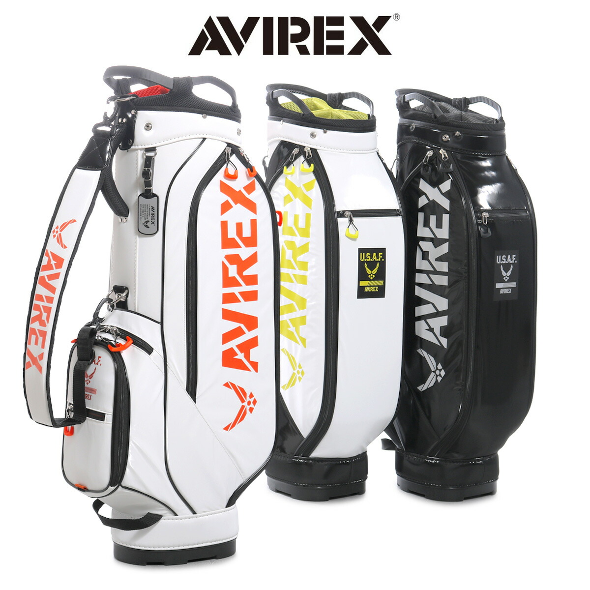 楽天市場】アヴィレックス ゴルフ キャディバッグ カート型 5分割 8.5