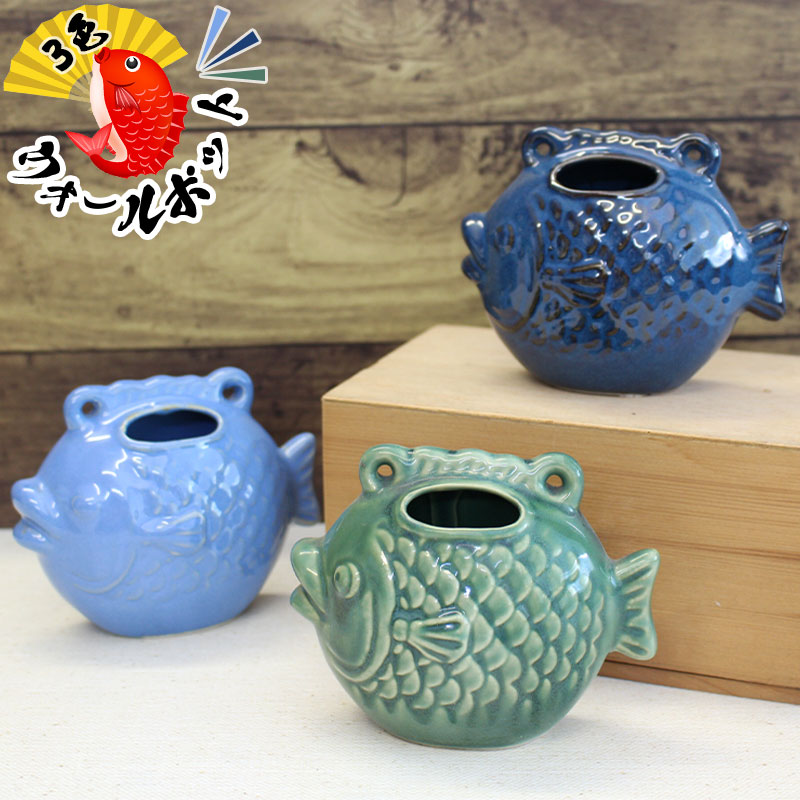 楽天市場】【アウトレット】魚型 ウォールポット (3色選択) [11.3×4.8