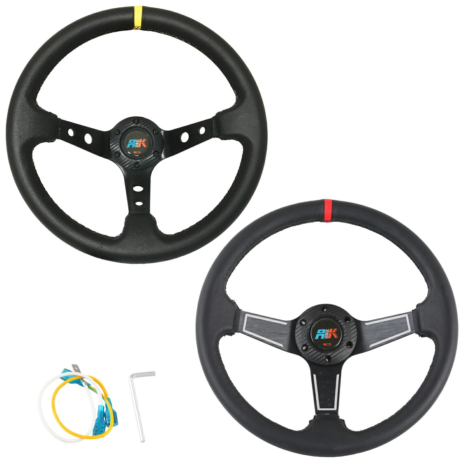 OMP スウェード ステアリング ディープコーン 3本スポーク 33φ 即納