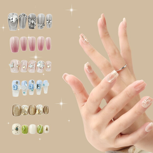 楽天市場】＼50％OFF☆クーポン／ ネイルチップ ショート フィンガー